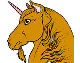 Dibujo Cabeza de unicornio pintado por alvarop