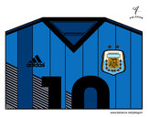 Dibujo Camiseta del mundial de fútbol 2014 de Argentina pintado por juan12342