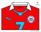 Dibujo Camiseta del mundial de fútbol 2014 de Chile pintado por agustinro