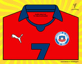 Dibujo Camiseta del mundial de fútbol 2014 de Chile pintado por roxita124