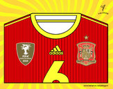 Dibujo Camiseta del mundial de fútbol 2014 de España pintado por agustinro