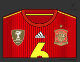 Dibujo Camiseta del mundial de fútbol 2014 de España pintado por LuiisaOMG