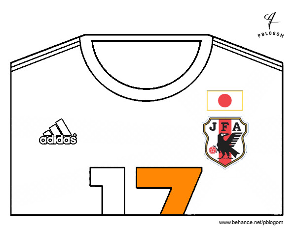 Camiseta del mundial de fútbol 2014 de Japón