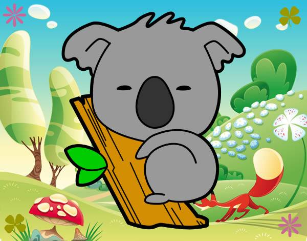 Dibujo Koala bebé pintado por noeliacay