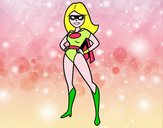 Dibujo Superheroina pintado por emikaluama