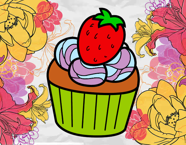 Dibujo Bombón de fresa pintado por laylalisa
