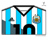 Dibujo Camiseta del mundial de fútbol 2014 de Argentina pintado por fatucha