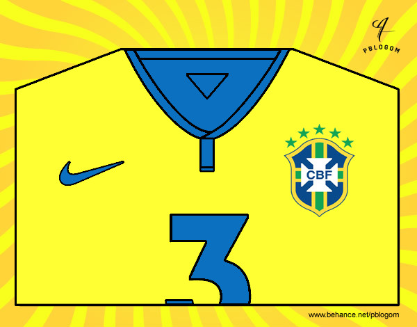 Dibujo Camiseta del mundial de fútbol 2014 de Brasil pintado por mau140