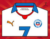 Dibujo Camiseta del mundial de fútbol 2014 de Chile pintado por finncat