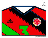 Dibujo Camiseta del mundial de fútbol 2014 de Colombia pintado por Itziar48