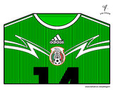 Dibujo Camiseta del mundial de fútbol 2014 de México pintado por mau140