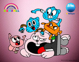 Dibujo Gumball y amigos pintado por finncat