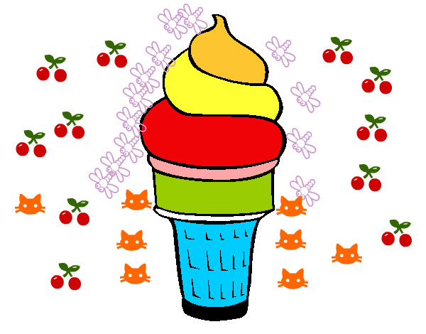 helado multicolor