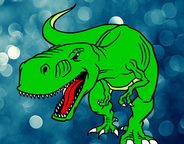Dibujo Tiranosaurio Rex enfadado pintado por finncat