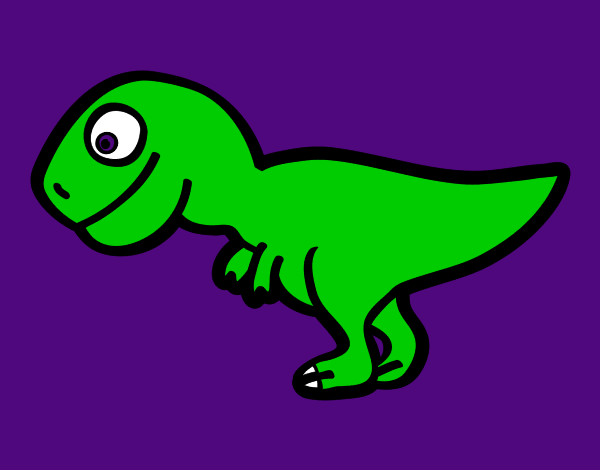 Dibujo Tiranosaurio rex joven pintado por finncat