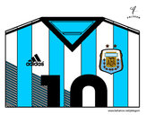 Dibujo Camiseta del mundial de fútbol 2014 de Argentina pintado por CaVs