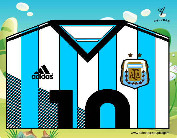 Camiseta del mundial de fútbol 2014 de Argentina