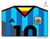 Dibujo Camiseta del mundial de fútbol 2014 de Argentina pintado por kiki1