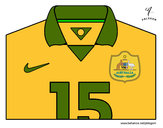 Dibujo Camiseta del mundial de fútbol 2014 de Australia pintado por vale1690