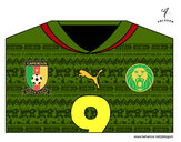 Dibujo Camiseta del mundial de fútbol 2014 de Camerún pintado por santun