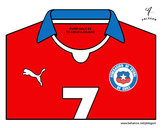 Dibujo Camiseta del mundial de fútbol 2014 de Chile pintado por martinatia