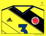 Dibujo Camiseta del mundial de fútbol 2014 de Colombia pintado por santun