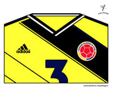Dibujo Camiseta del mundial de fútbol 2014 de Colombia pintado por vale1690