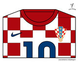 Dibujo Camiseta del mundial de fútbol 2014 de Croacia pintado por vale1690