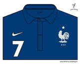 Dibujo Camiseta del mundial de fútbol 2014 de Francia pintado por Janfrank