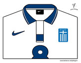 Dibujo Camiseta del mundial de fútbol 2014 de Grecia pintado por nicoyeyo