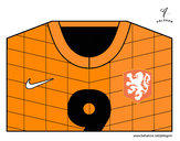 Dibujo Camiseta del mundial de fútbol 2014 de Holanda pintado por santun