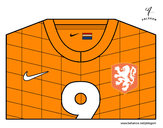 Dibujo Camiseta del mundial de fútbol 2014 de Holanda pintado por vale1690