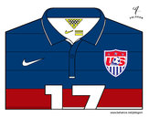Dibujo Camiseta del mundial de fútbol 2014 de los Estados Unidos pintado por Janfrank