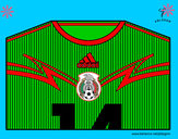 Dibujo Camiseta del mundial de fútbol 2014 de México pintado por eastarwars