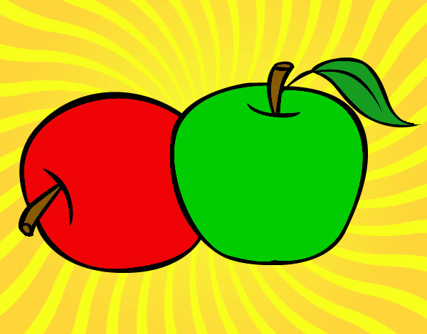 Dibujo Dos manzanas pintado por JEPALMA