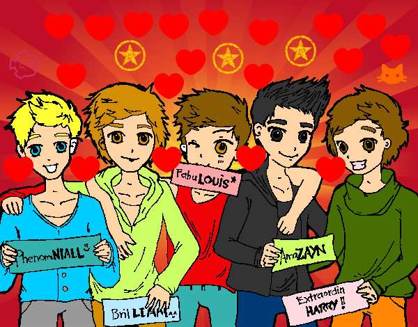 Dibujo Los chicos de One Direction pintado por maluci