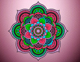 Dibujo Mandala flor oriental pintado por zahiracha