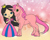 Dibujo Princesa y unicornio pintado por gabrielis
