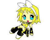 Dibujo Rin Kagamine pintado por Leyenda