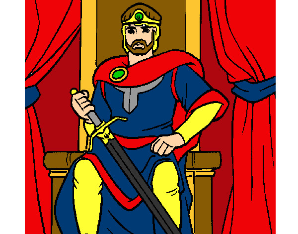 Dibujo Caballero rey pintado por deltadark7