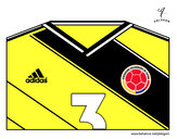 Dibujo Camiseta del mundial de fútbol 2014 de Colombia pintado por Joseannnys