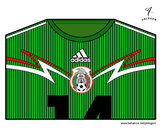 Dibujo Camiseta del mundial de fútbol 2014 de México pintado por yahir123