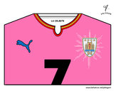 Dibujo Camiseta del mundial de fútbol 2014 de Uruguay pintado por NURIAGALER