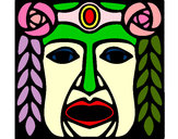 Dibujo Máscara Maya pintado por daniyo