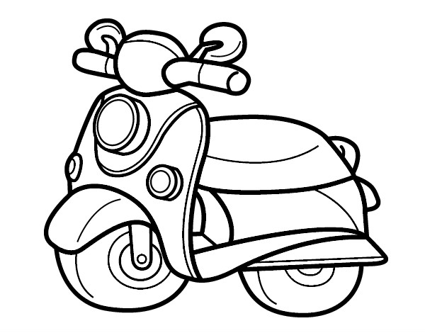 Dibujo Moto Vespa pintado por anamarkezj
