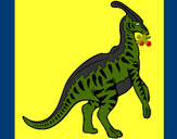 Dibujo Parasaurolofus con rayas pintado por danire