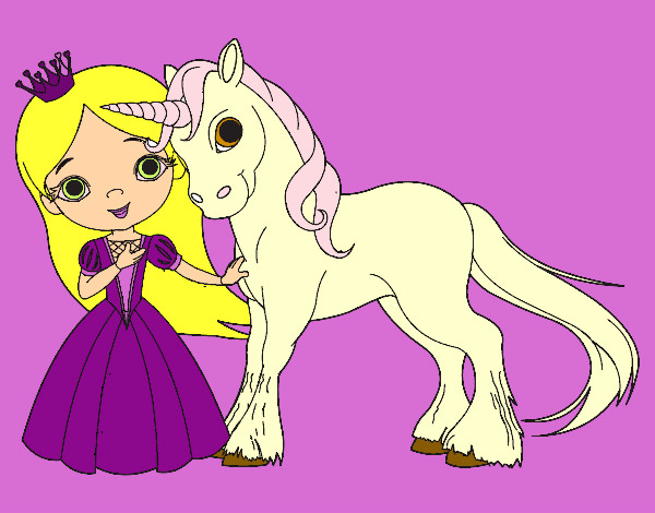 Princesa y unicornio