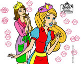 Dibujo Barbie con una corona de princesa pintado por clowden200