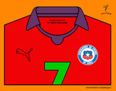Dibujo Camiseta del mundial de fútbol 2014 de Chile pintado por martina50
