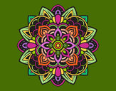 Dibujo Mandala decorativa pintado por blanca